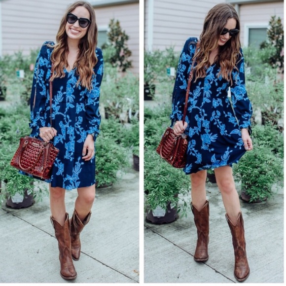 DRAPER JAMES Geranium Print Tie Sleeve Dress - Picture 6 of 15